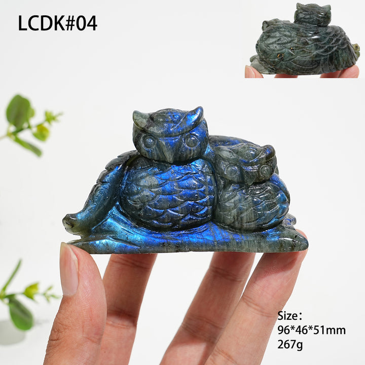 Unique,Natural Crystal Labradorite Animal Carvings