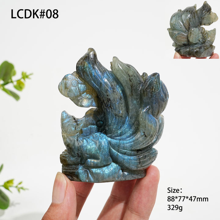 Unique,Natural Crystal Labradorite Animal Carvings