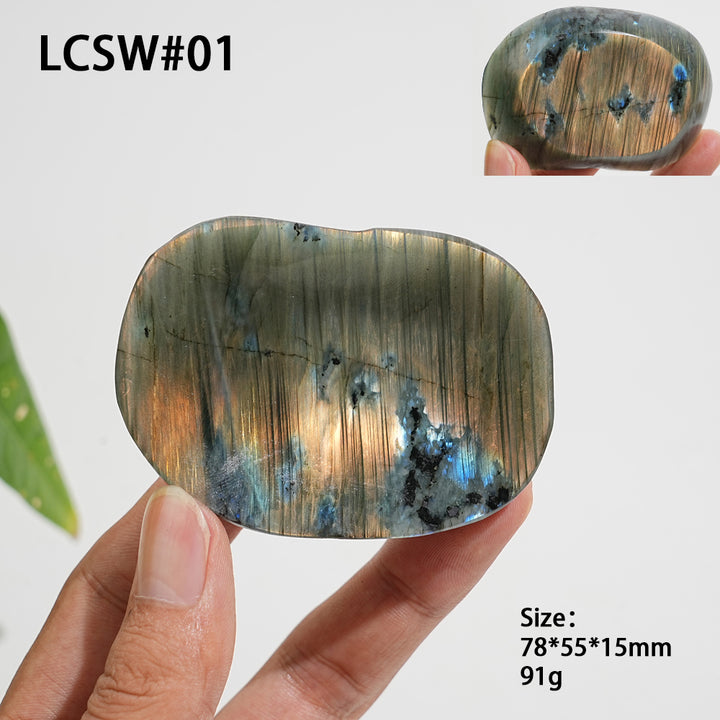 Unique,Natural Crystal Irregular Labradorite Bowl