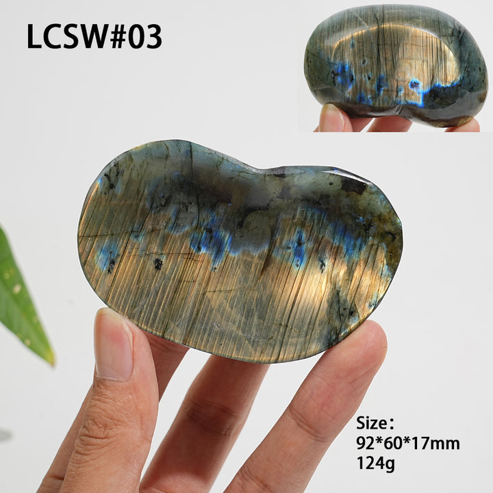 Unique,Natural Crystal Irregular Labradorite Bowl