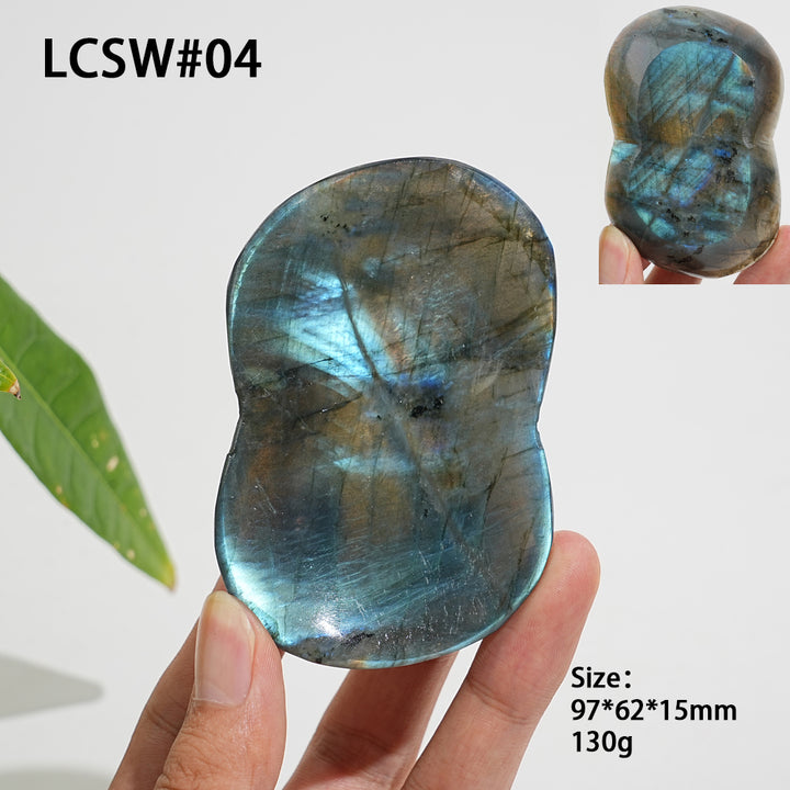 Unique,Natural Crystal Irregular Labradorite Bowl