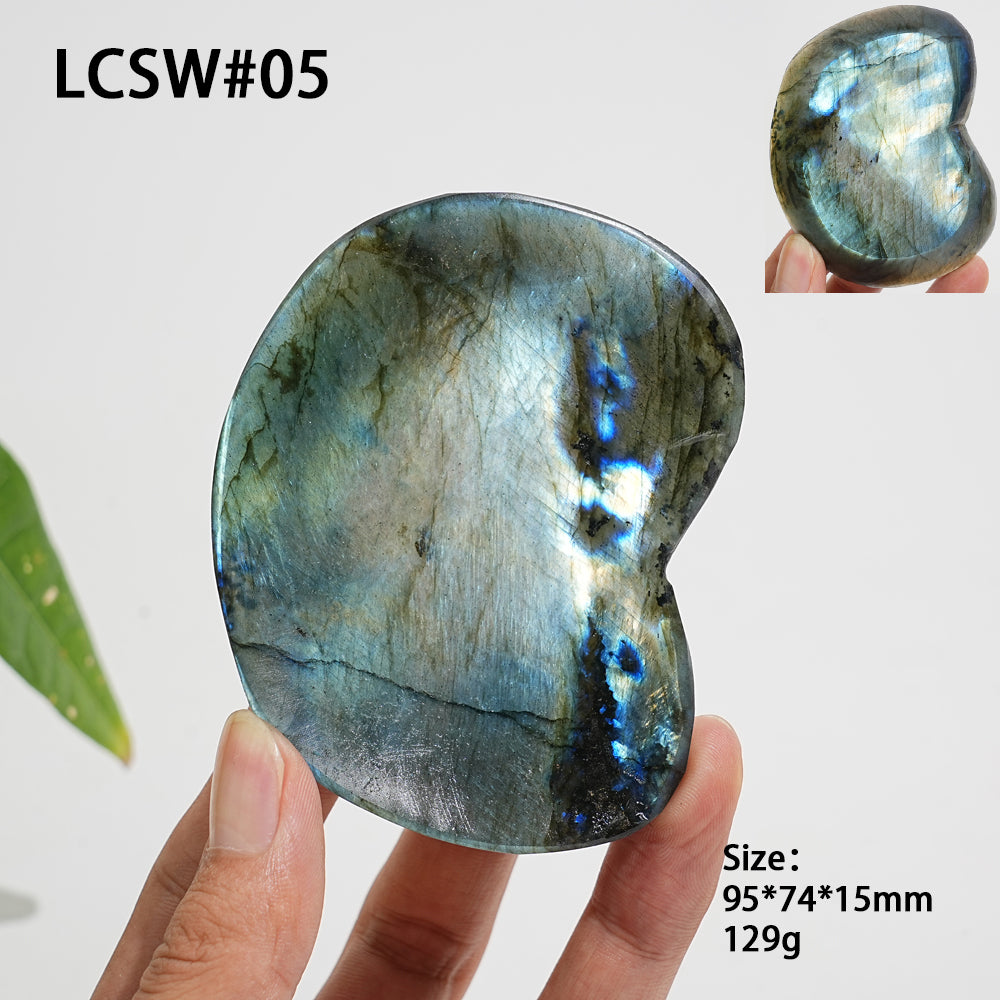 Unique,Natural Crystal Irregular Labradorite Bowl