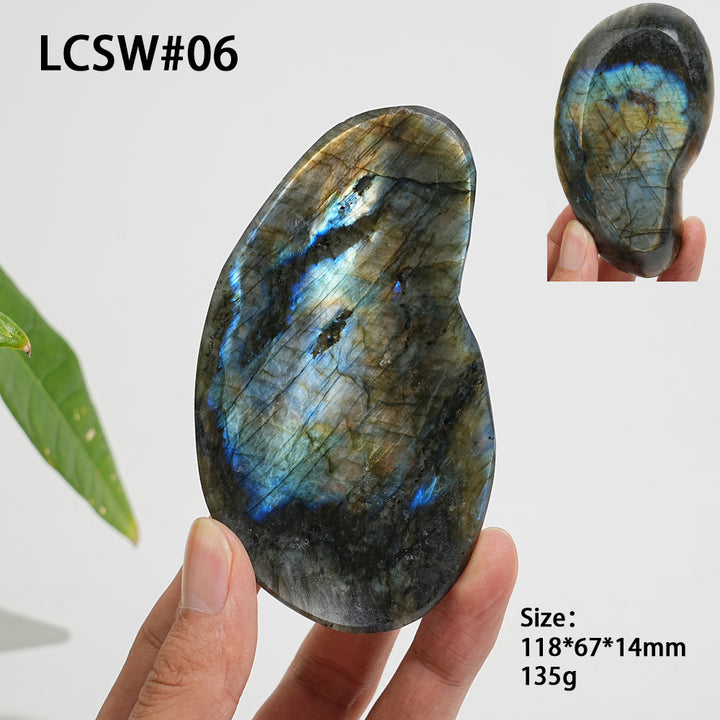 Unique,Natural Crystal Irregular Labradorite Bowl
