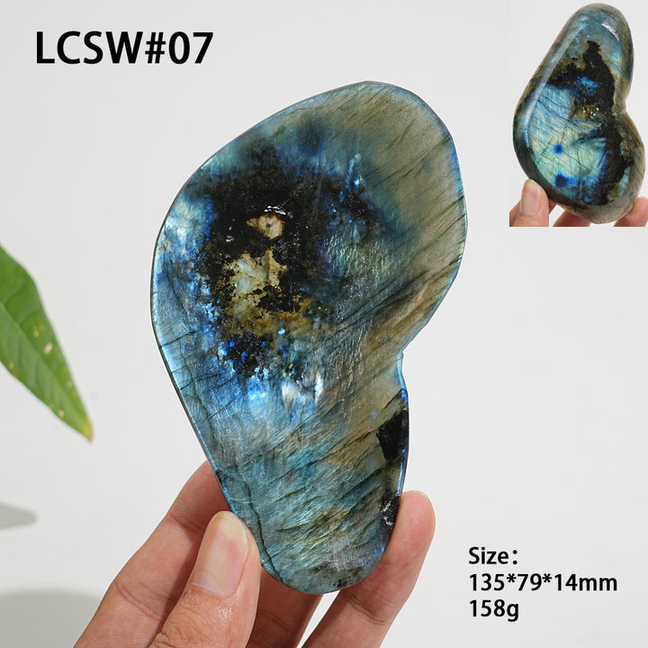 Unique,Natural Crystal Irregular Labradorite Bowl