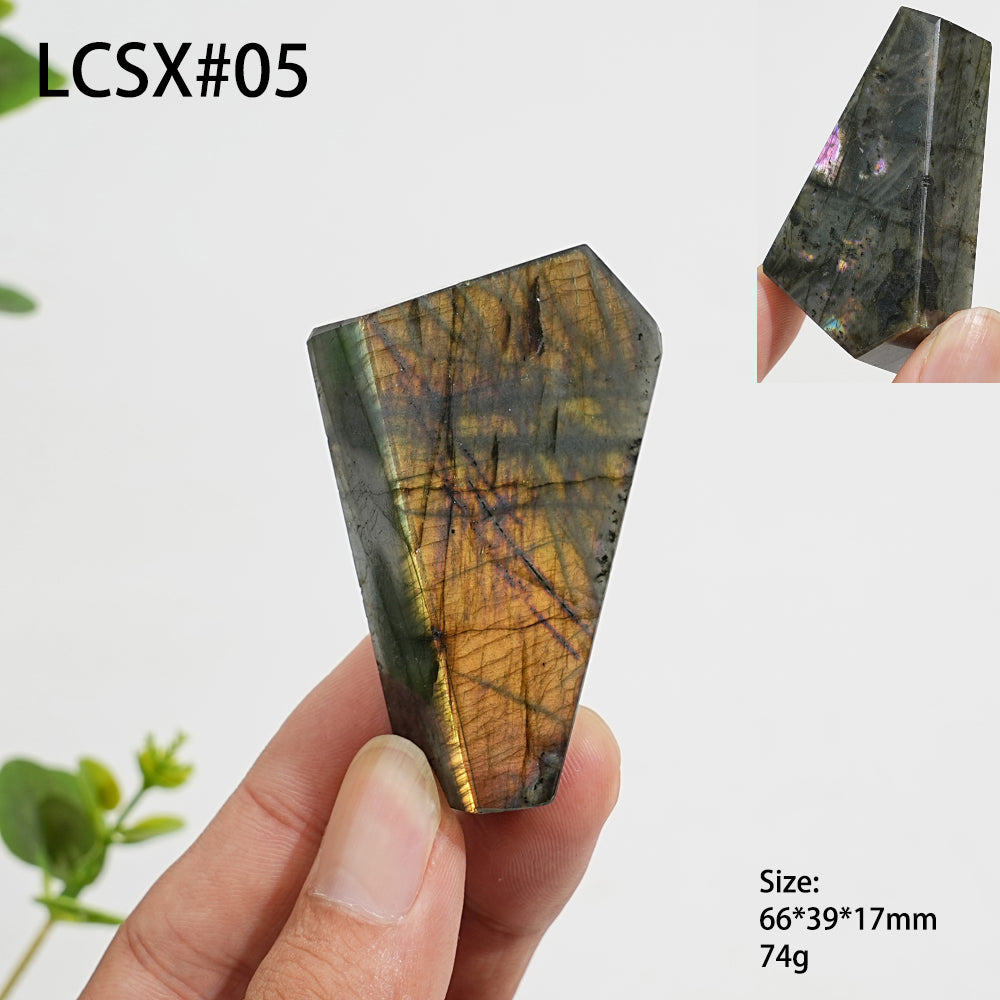 Unique,Natural Crystal Labradorite Freeform