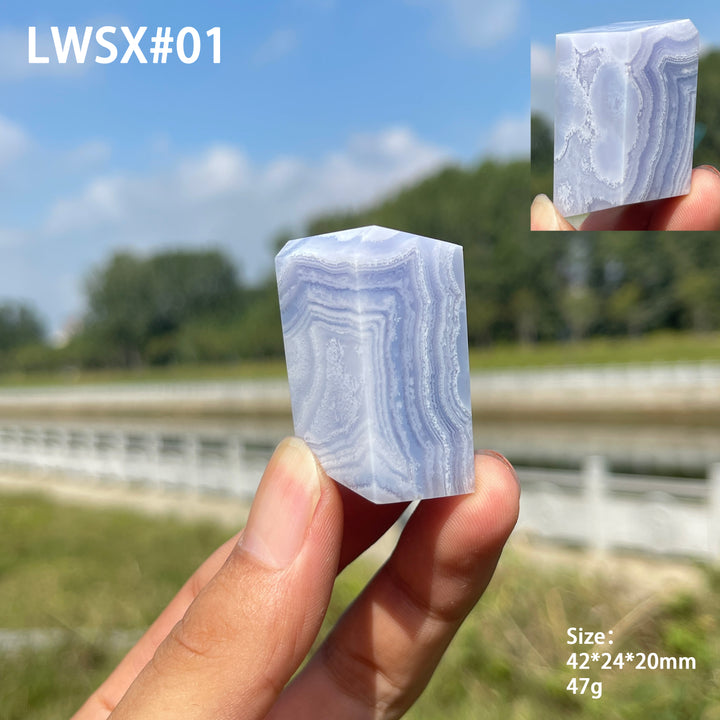 Unique,Natural Crystal Blue Lace Agate Freeform