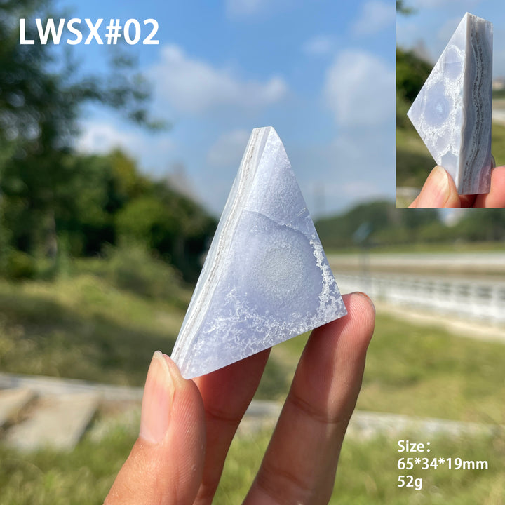 Unique,Natural Crystal Blue Lace Agate Freeform