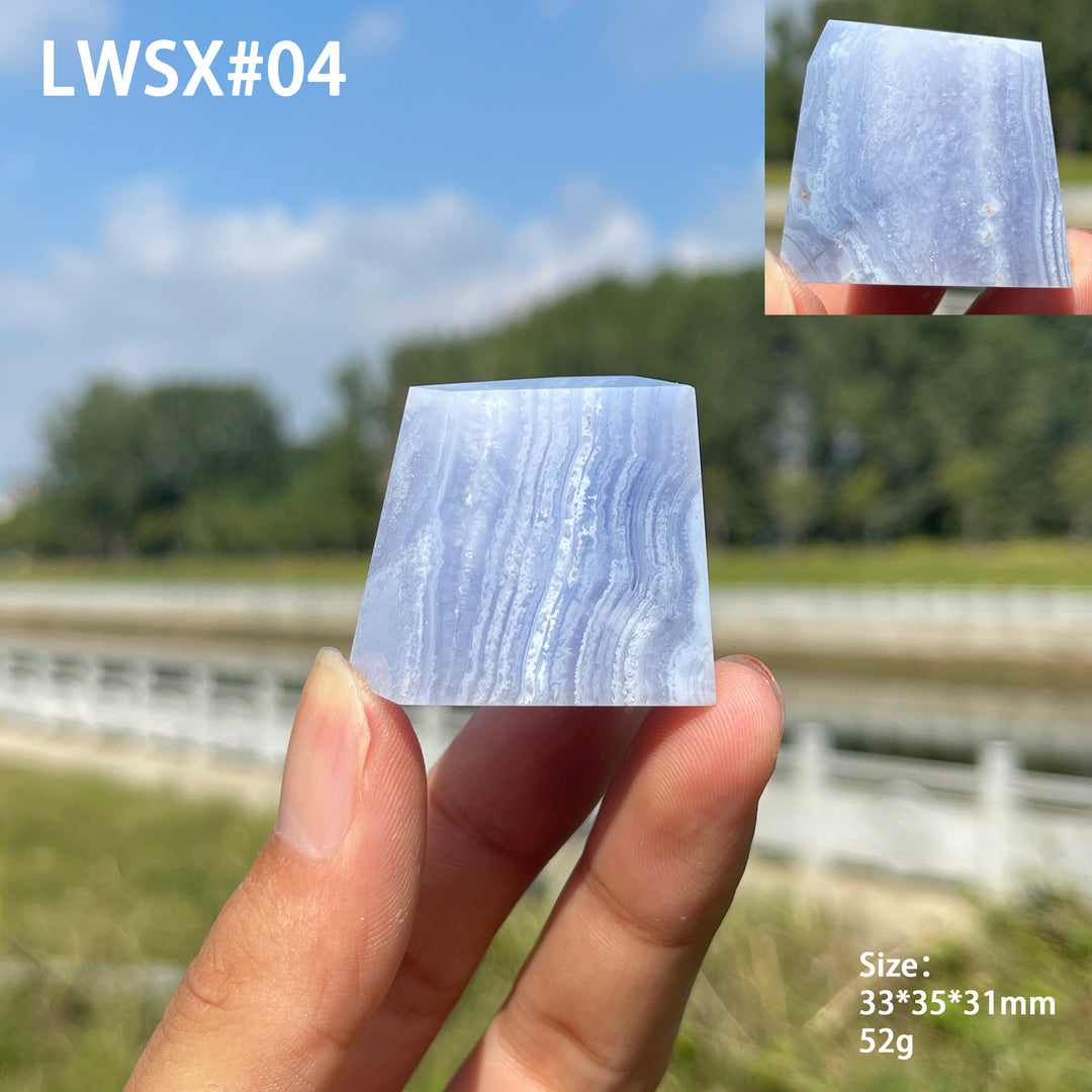Unique,Natural Crystal Blue Lace Agate Freeform