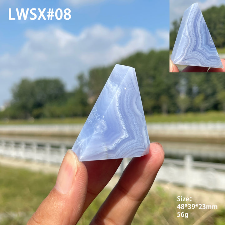 Unique,Natural Crystal Blue Lace Agate Freeform