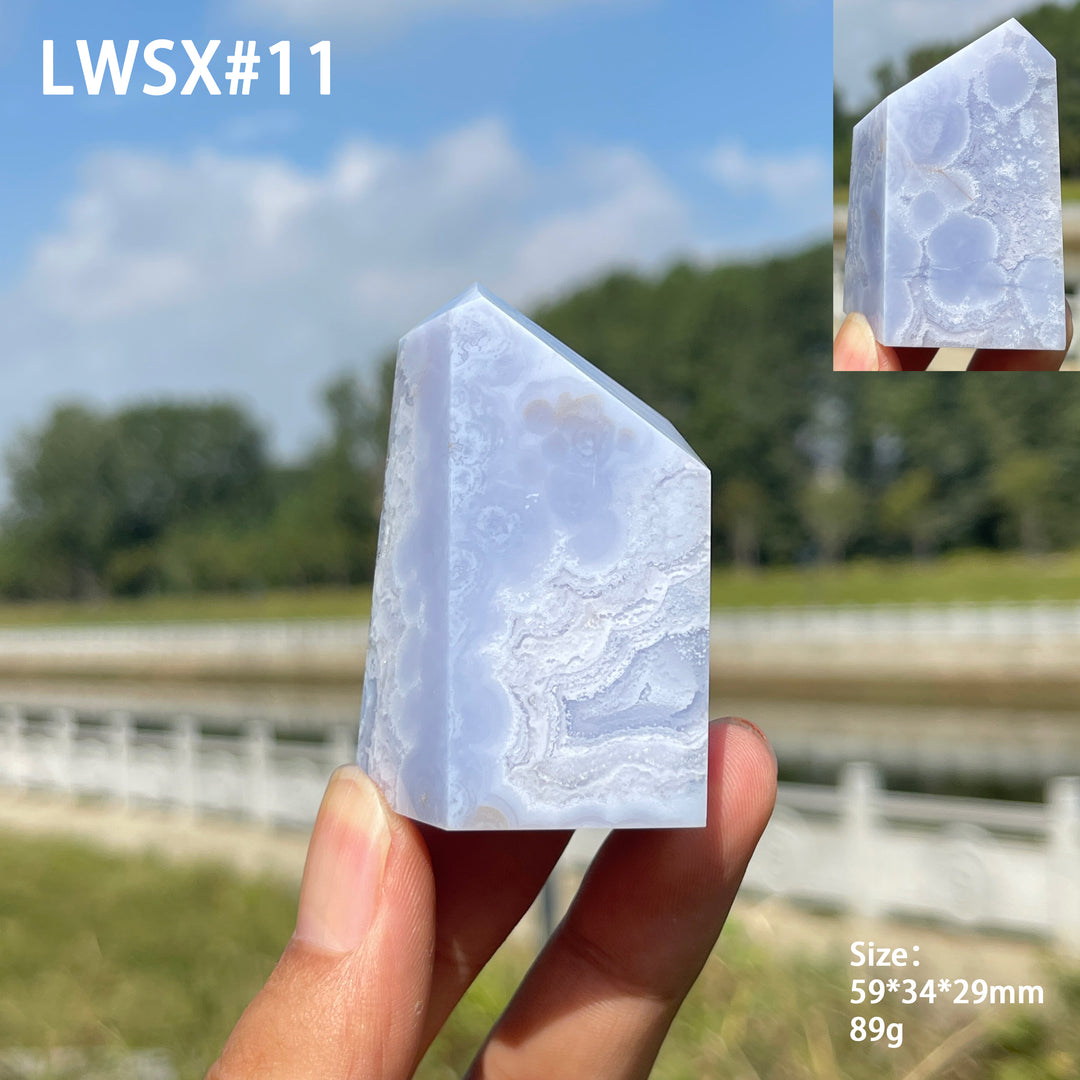 Unique,Natural Crystal Blue Lace Agate Freeform
