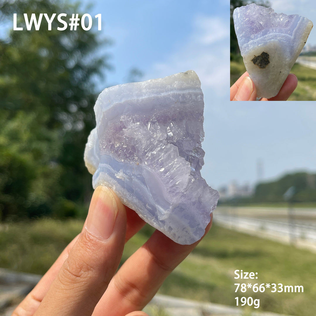 Unique,Natural Crystal Blue Lace Agate Raw
