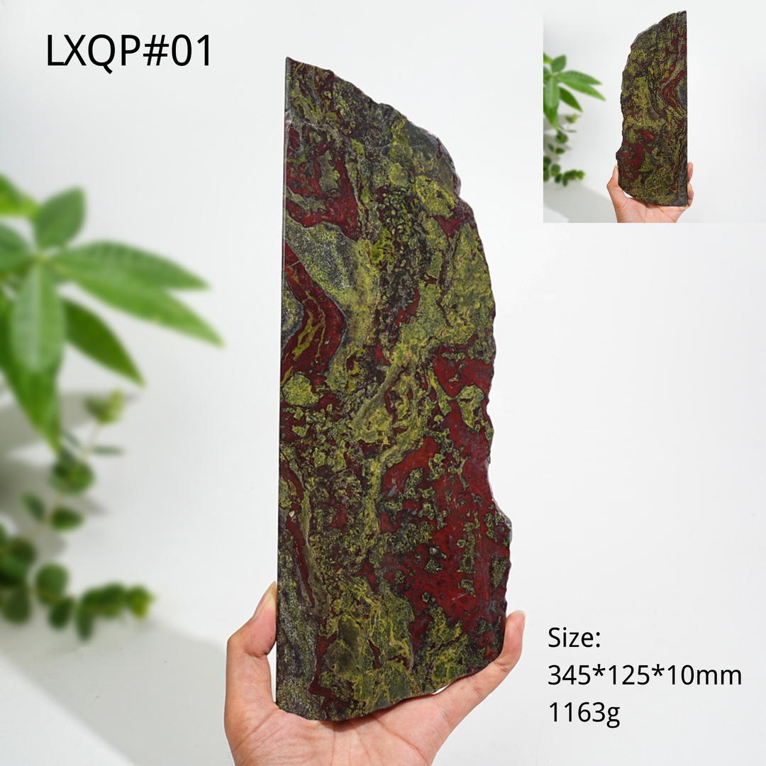 Unique,Natural Crystal Dragon Blood Stone Slice