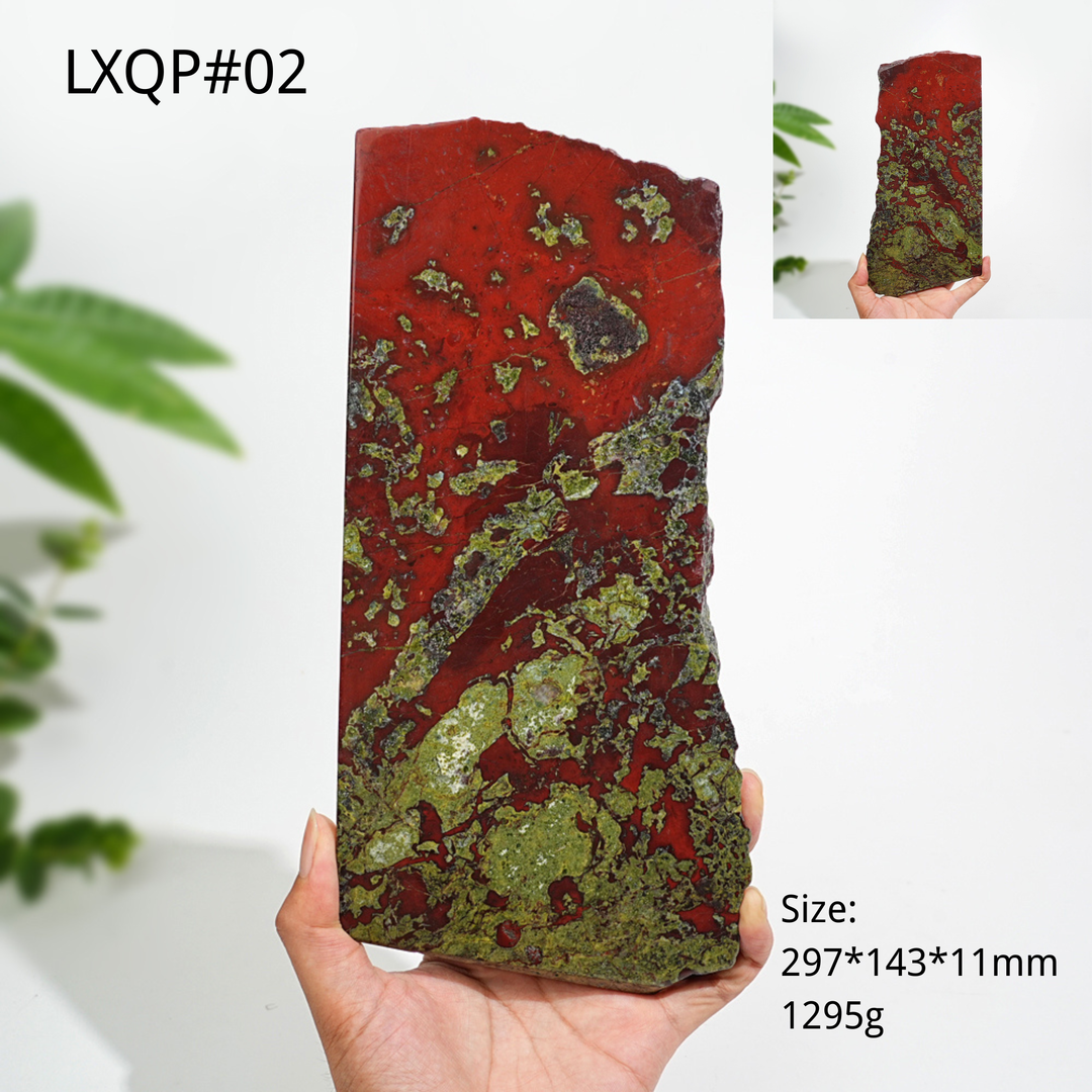 Unique,Natural Crystal Dragon Blood Stone Slice