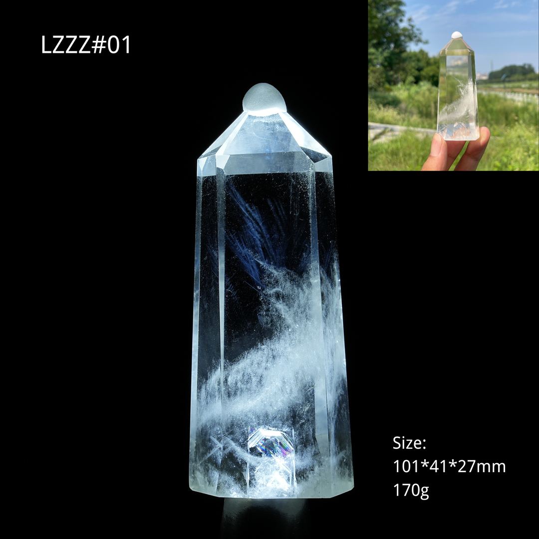 Unique,Natural Crystal Blue Needle Quartz Point