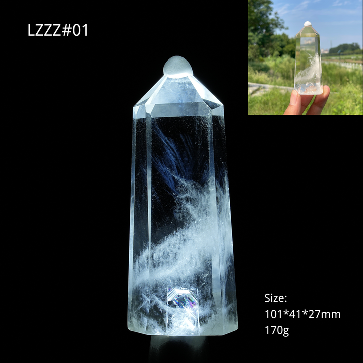 Unique,Natural Crystal Blue Needle Quartz Point