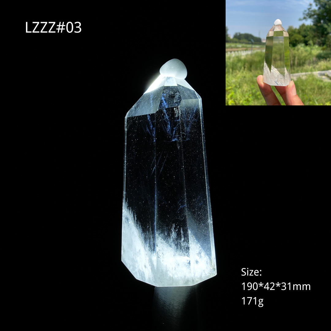Unique,Natural Crystal Blue Needle Quartz Point