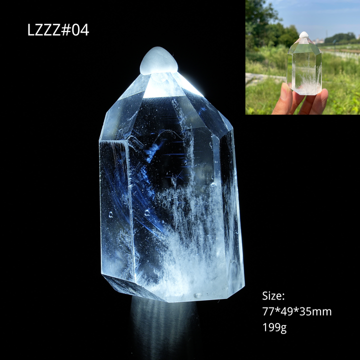 Unique,Natural Crystal Blue Needle Quartz Point
