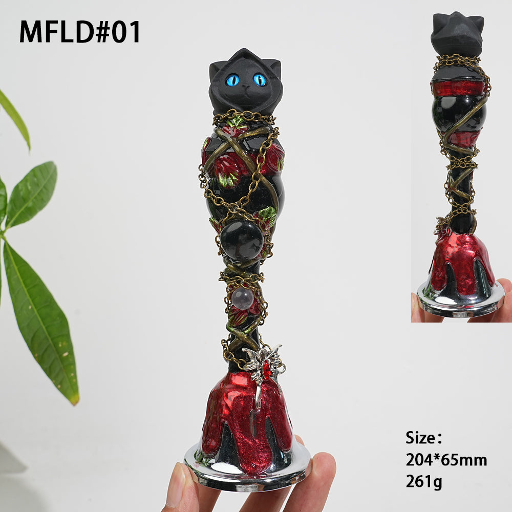 Unique,Natural Crystal Whimsical Witch Theme Magic Bell