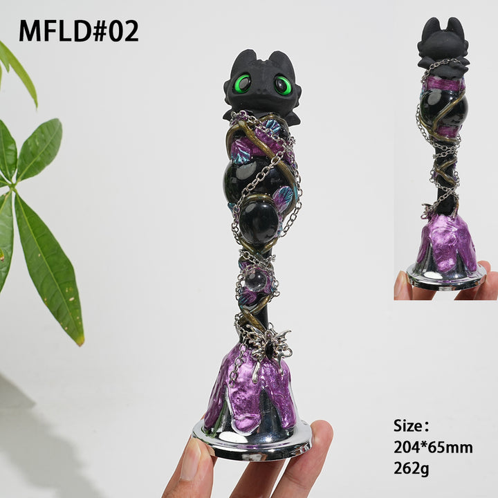 Unique,Natural Crystal Whimsical Witch Theme Magic Bell
