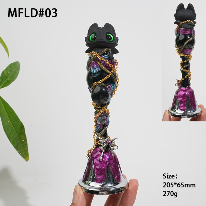 Unique,Natural Crystal Whimsical Witch Theme Magic Bell