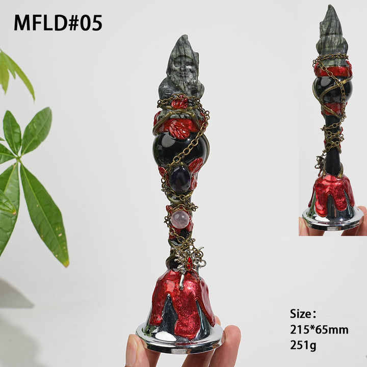 Unique,Natural Crystal Whimsical Witch Theme Magic Bell