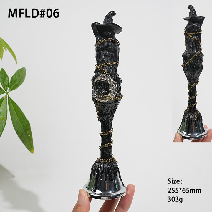 Unique,Natural Crystal Whimsical Witch Theme Magic Bell
