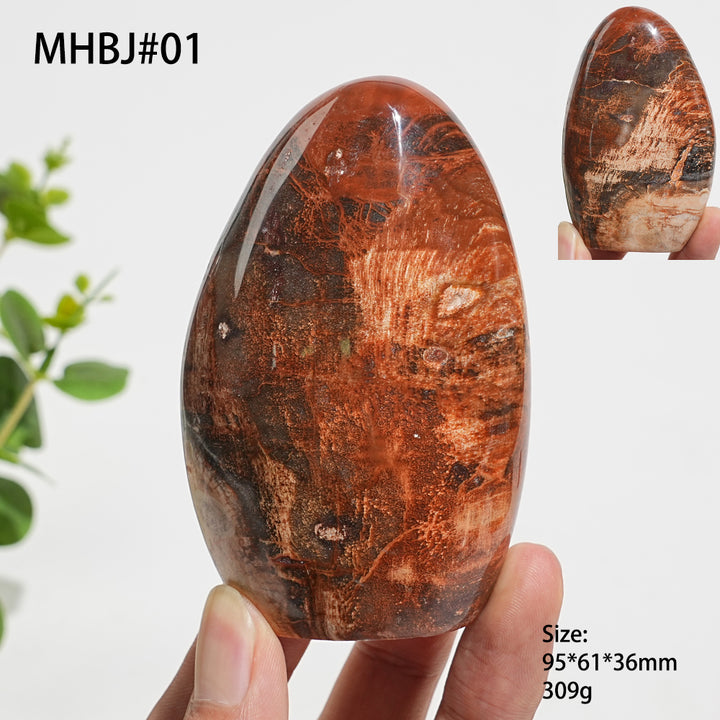 Unique,Natural Crystal Petrified Wood Ornament
