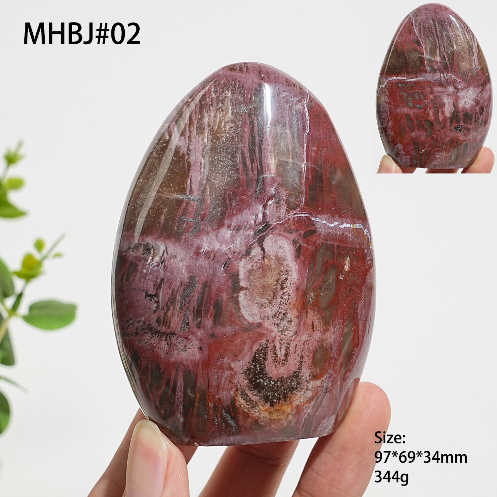 Unique,Natural Crystal Petrified Wood Ornament