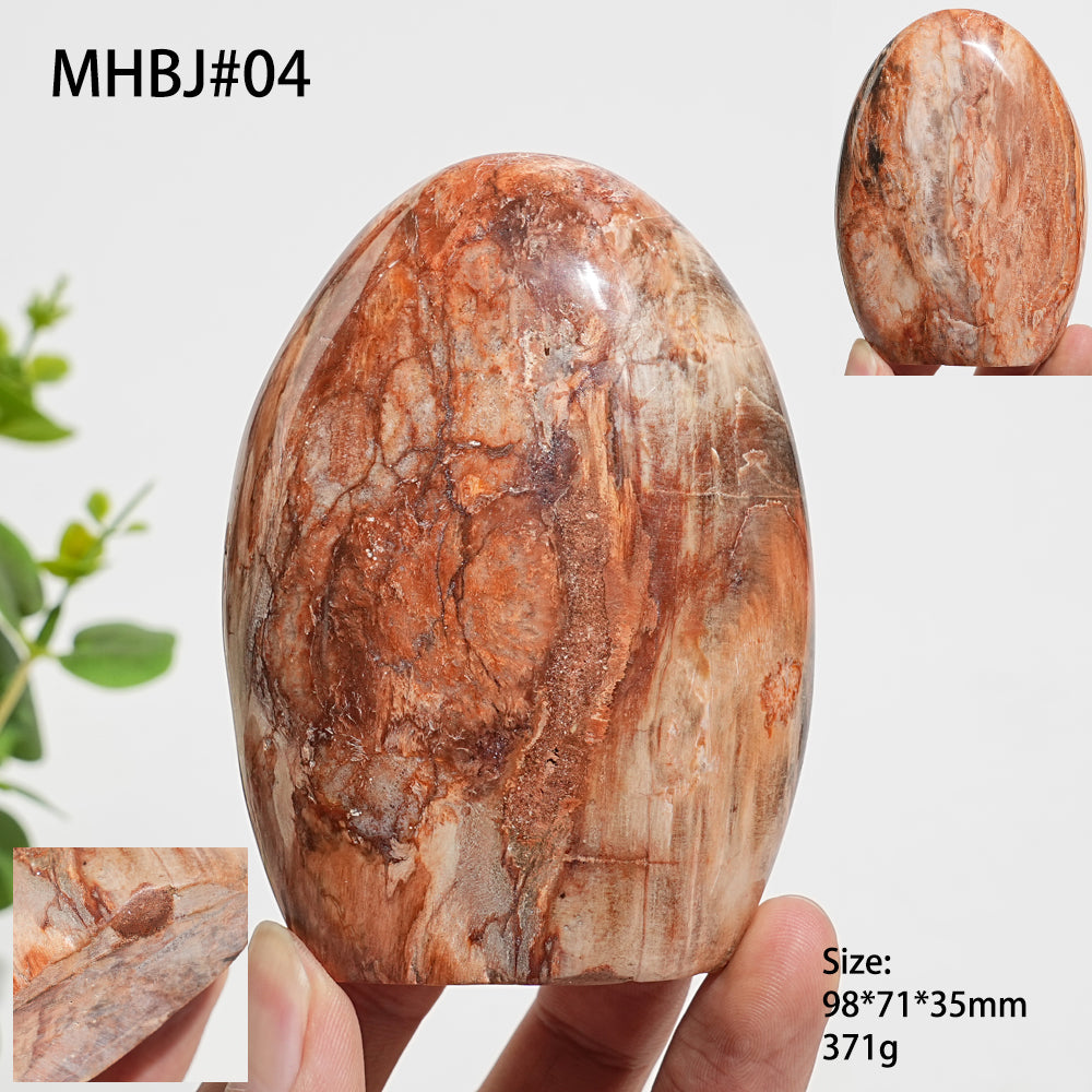 Unique,Natural Crystal Petrified Wood Ornament