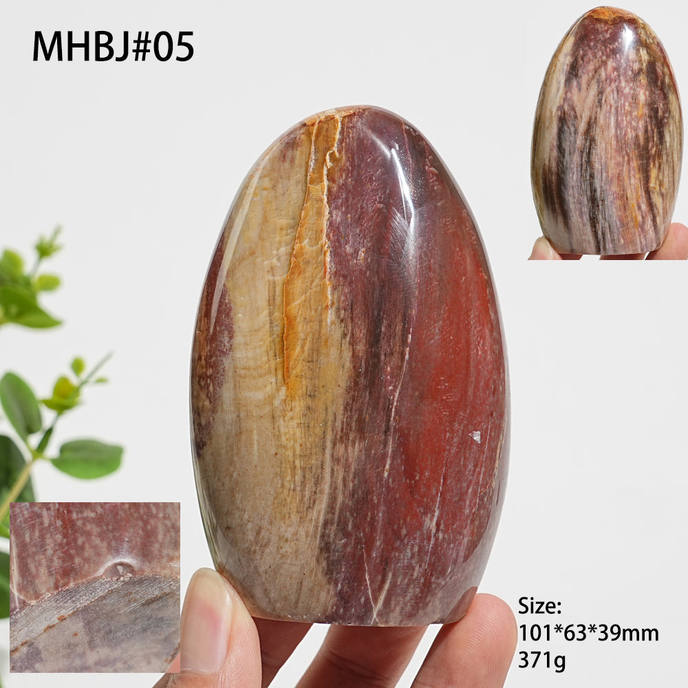 Unique,Natural Crystal Petrified Wood Ornament