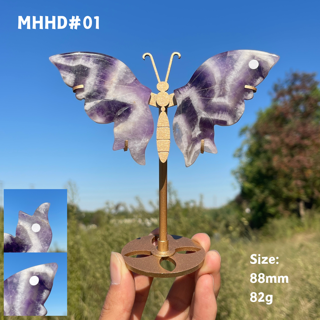 Unique,A Slightly Imperfect Natural Crystal Dream Amethyst Butterfly Wings