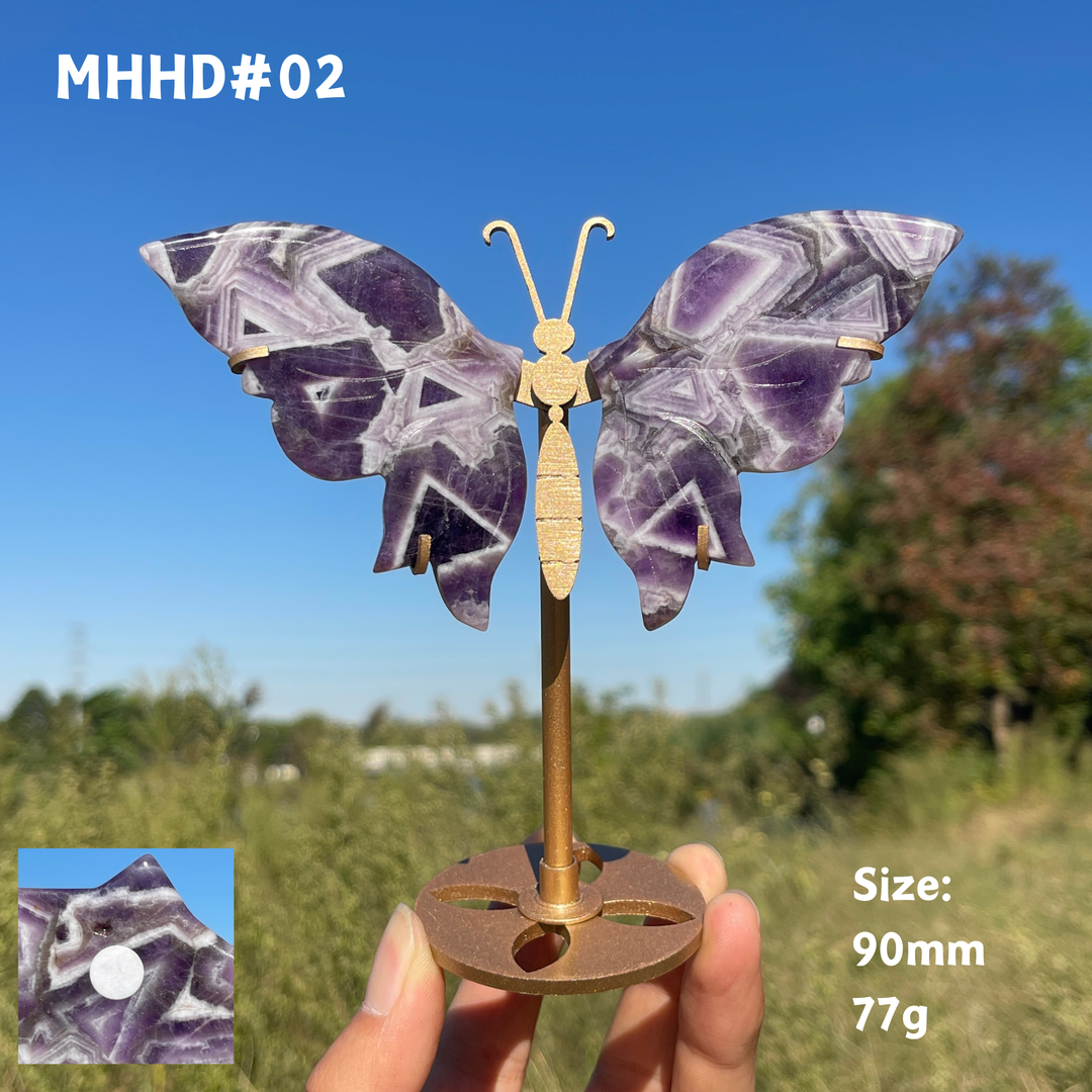 Unique,A Slightly Imperfect Natural Crystal Dream Amethyst Butterfly Wings