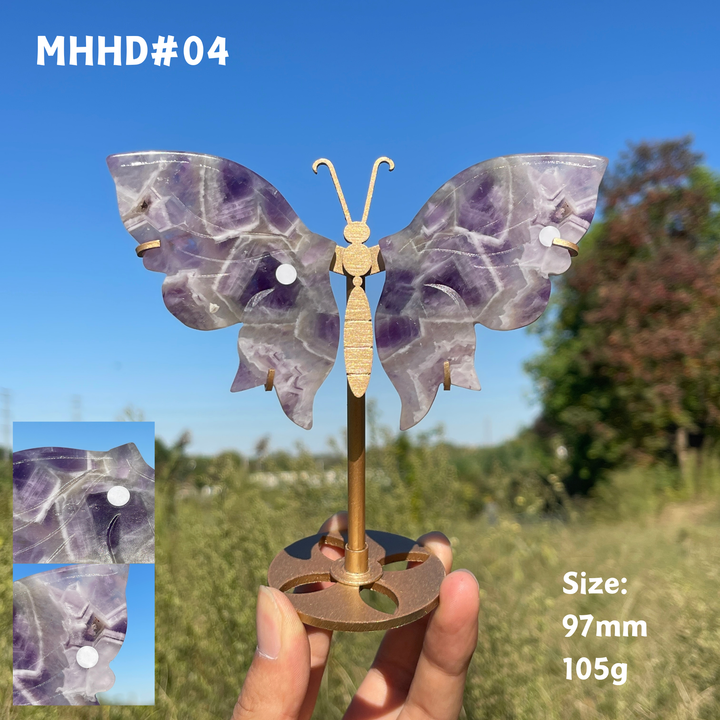 Unique,A Slightly Imperfect Natural Crystal Dream Amethyst Butterfly Wings