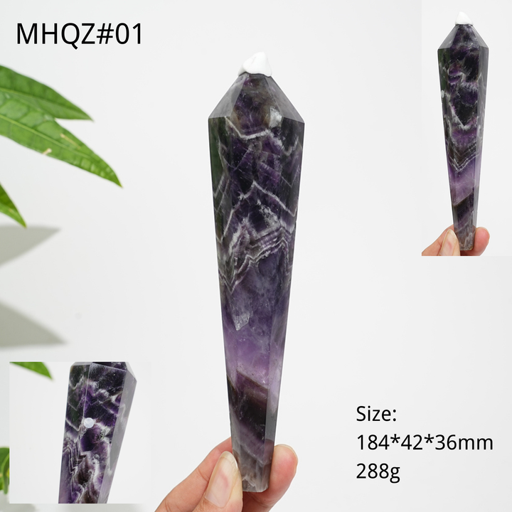 Unique,A Slightly Imperfect Natural Crystal Dream Amethyst Wand