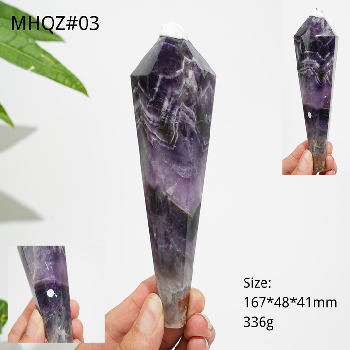 Unique,A Slightly Imperfect Natural Crystal Dream Amethyst Wand