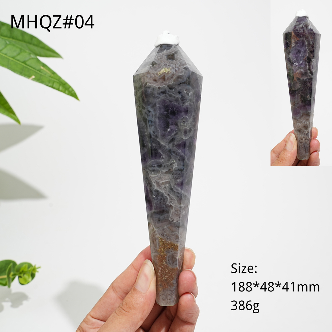 Unique,A Slightly Imperfect Natural Crystal Dream Amethyst Wand