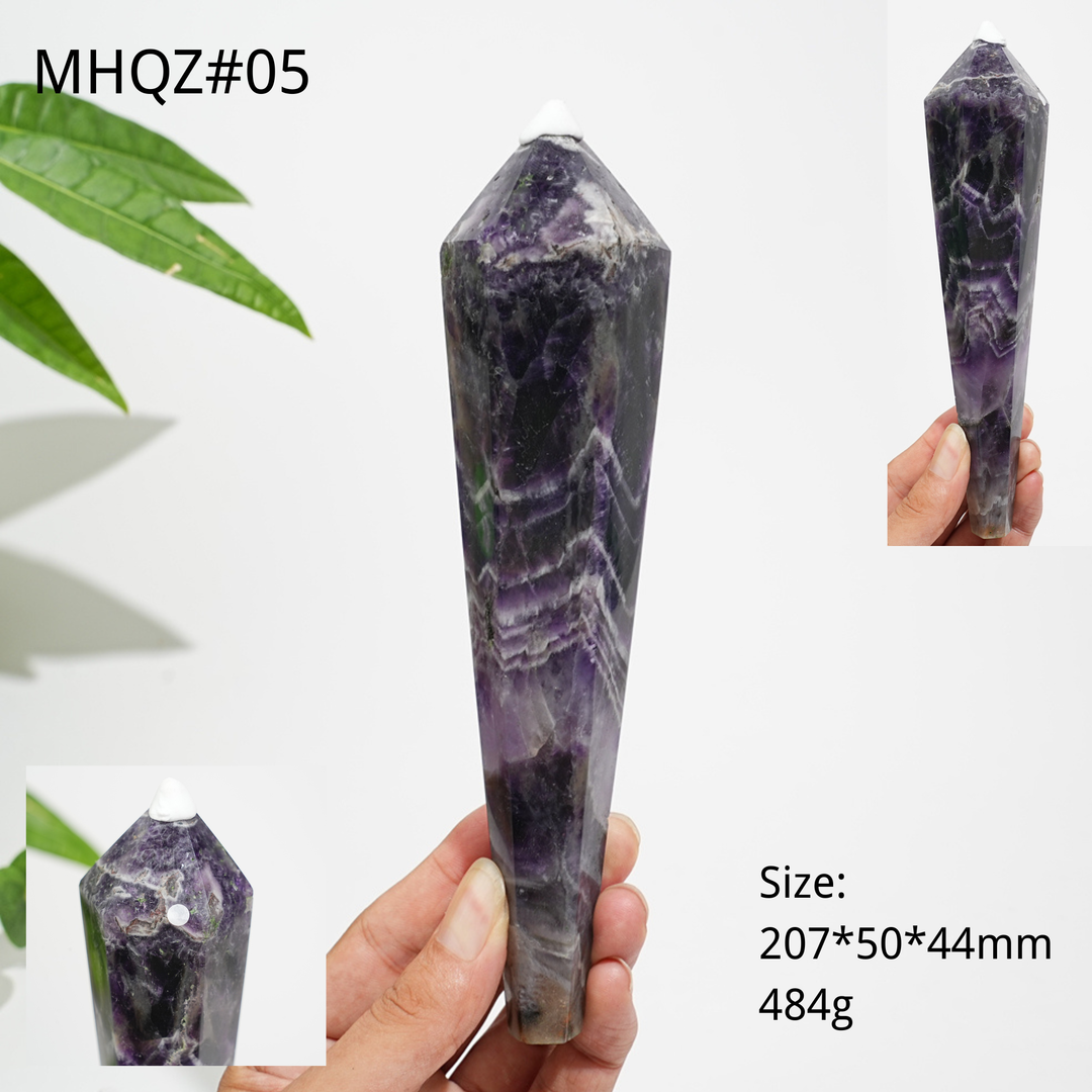 Unique,A Slightly Imperfect Natural Crystal Dream Amethyst Wand