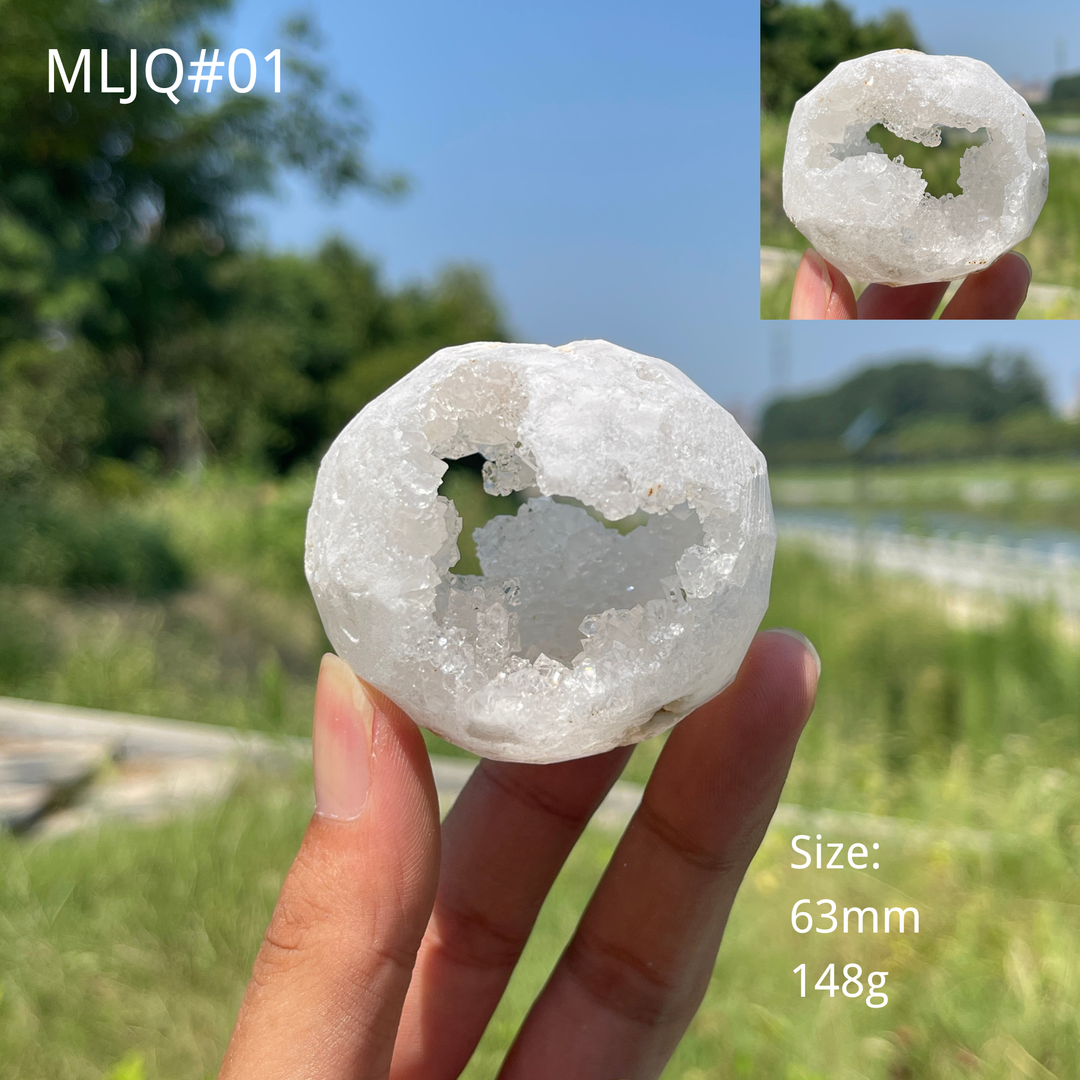 Unique,Natural Crystal Moroccan Geode Sphere