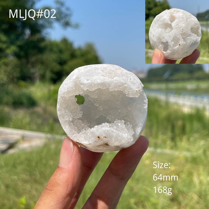 Unique,Natural Crystal Moroccan Geode Sphere