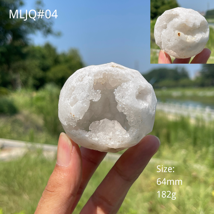 Unique,Natural Crystal Moroccan Geode Sphere