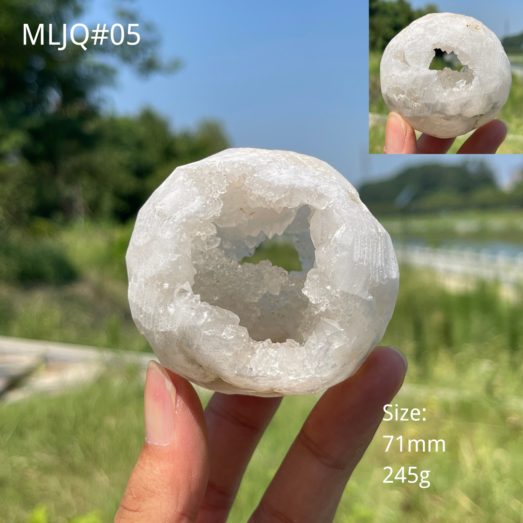 Unique,Natural Crystal Moroccan Geode Sphere