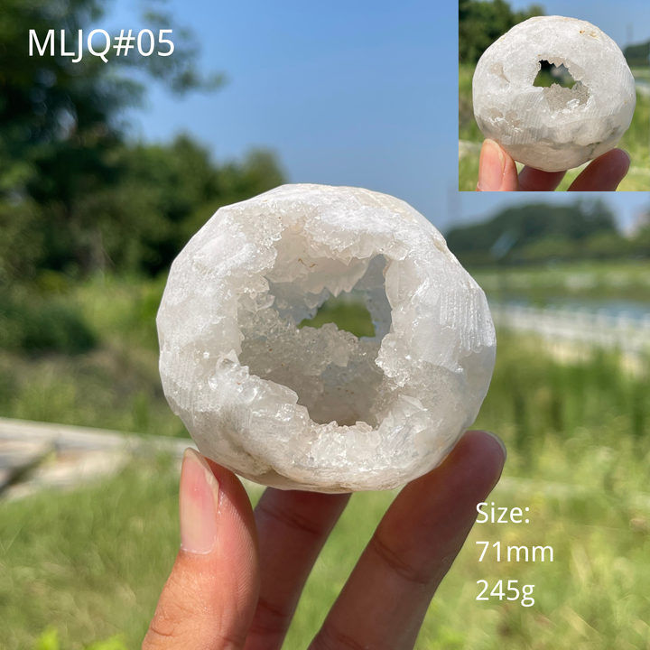 Unique,Natural Crystal Moroccan Geode Sphere