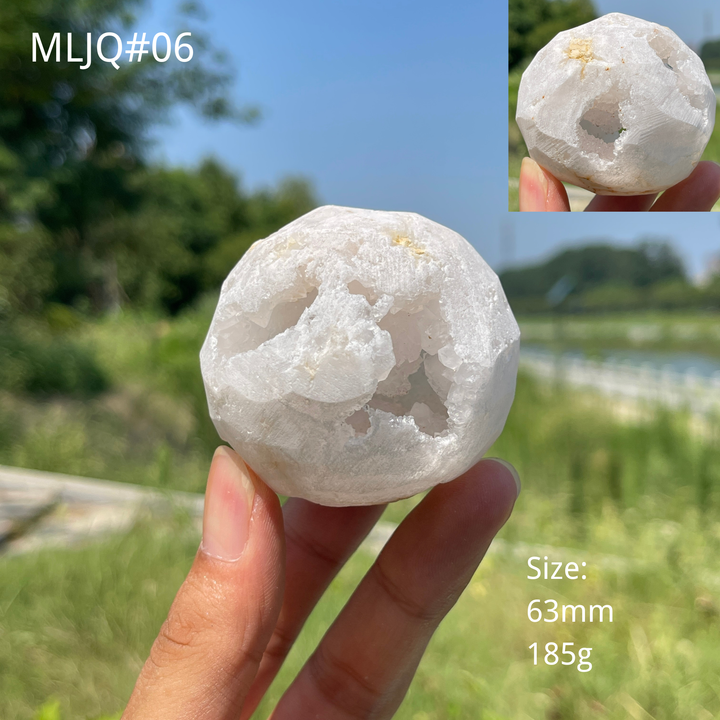 Unique,Natural Crystal Moroccan Geode Sphere