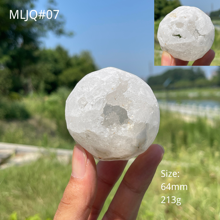 Unique,Natural Crystal Moroccan Geode Sphere