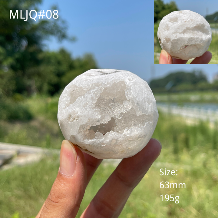 Unique,Natural Crystal Moroccan Geode Sphere