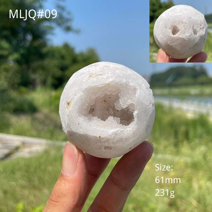 Unique,Natural Crystal Moroccan Geode Sphere