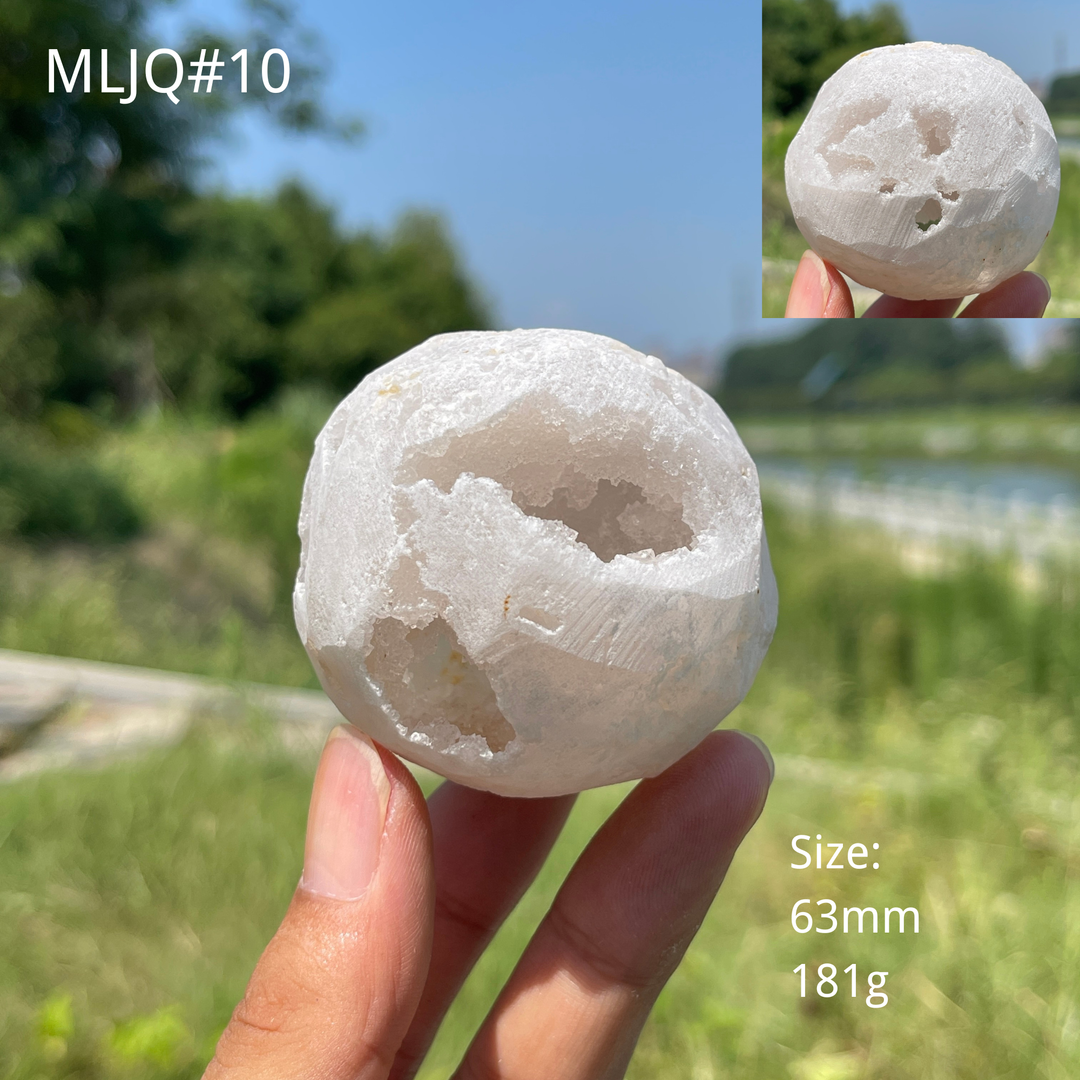 Unique,Natural Crystal Moroccan Geode Sphere