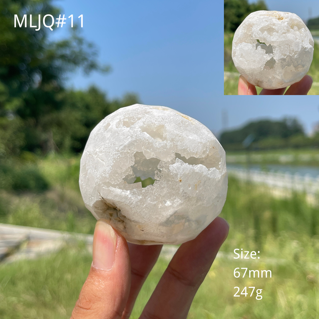 Unique,Natural Crystal Moroccan Geode Sphere