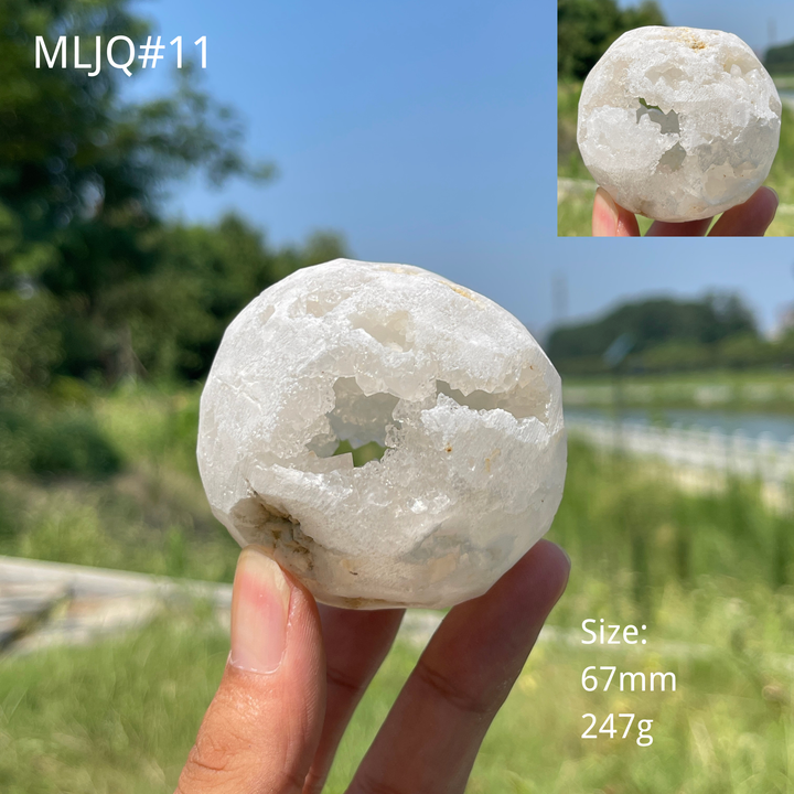 Unique,Natural Crystal Moroccan Geode Sphere