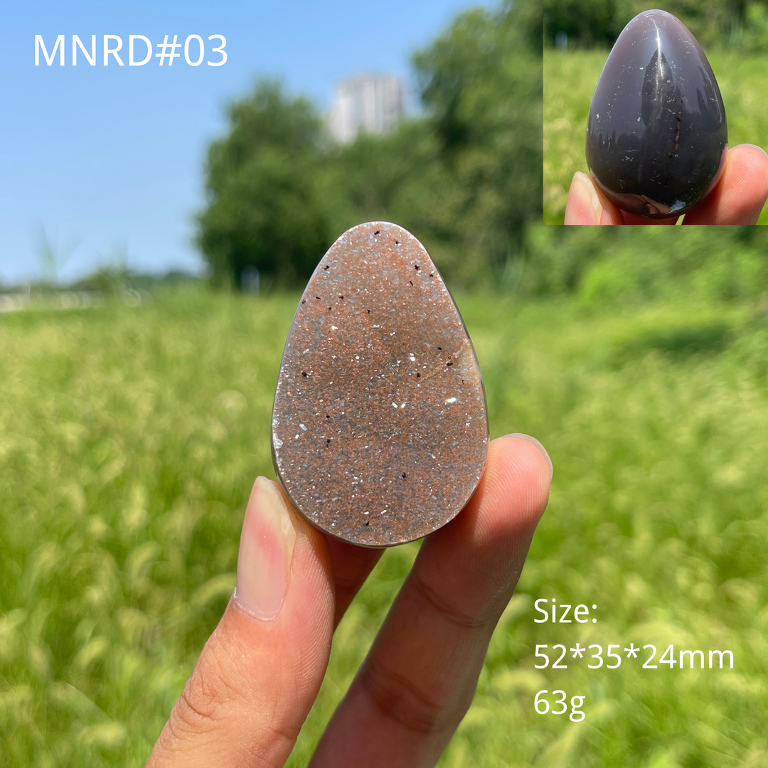 Unique,Natural Crystal Agate Druzy Egg